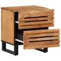 Tables de chevet 2 pcs 40x34x46 cm bois d'acacia massif