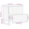 Tables de chevet 2 pcs 40x34x46 cm bois d'acacia massif