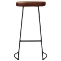 Ensemble de bar 5 pcs bois de manguier brut massif et métal