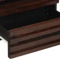 Table de chevet marron 50x34x62 cm bois manguier solide