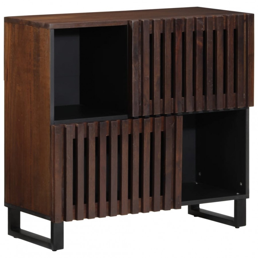 Buffet marron 80x34x75 cm bois massif de manguier