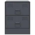 Tables de chevet 2 pcs anthracite 34,5x39x44 cm acier