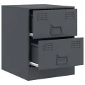 Tables de chevet 2 pcs anthracite 34,5x39x44 cm acier