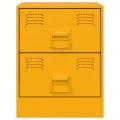 Tables de chevet 2 pcs jaune 34,5x39x44 cm acier