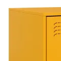 Tables de chevet 2 pcs jaune 34,5x39x44 cm acier