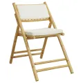 Chaises de bistro pliantes lot de 4 et coussins blanc crème