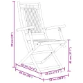 Chaises pliables de jardin lot de 4 53x66x99 cm bambou