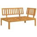 Canapé d'angle palette de jardin bois massif d'acacia