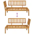 Canapé d'angle palette de jardin bois massif d'acacia