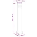 Lampadaires d'extérieur 3 pcs noir 80 cm aluminium