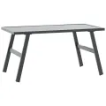 Table basse de jardin noir 90x45x35 cm acier enduit de poudre