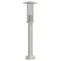 Lampadaire d'extérieur argenté 60 cm acier inoxydable