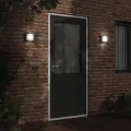 Applique murale d'extérieur noir acier inoxydable