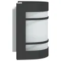 Applique murale d'extérieur noir acier inoxydable
