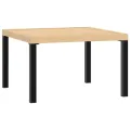 Table basse de jardin noir 65x65x40 cm aluminium