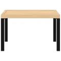 Table basse de jardin noir 65x65x40 cm aluminium