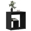 Tables d'appoint 2 pcs noir 50x30x50 cm bois d’ingénierie