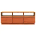 Meuble TV cire marron 140x37x50 cm bois pin massif