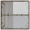 Table de bar d’extérieur gris 70x70x110 cm poly rotin
