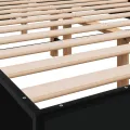 Cadre de lit sans matelas noir 140x200 cm