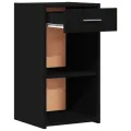 Tables de chevet 2 pcs noir 35x34x65 cm bois d’ingénierie