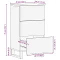 Buffet 40x34x75 cm bois massif de manguier