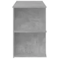 Bureau gris béton 140x50x75 cm bois d'ingénierie