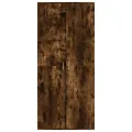 Armoire à chaussures chêne fumé 80x39x178 cm bois d'ingénierie