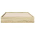 Cadre de lit sans matelas chêne sonoma 75x190 cm