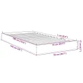 Cadre de lit sans matelas chêne sonoma 75x190 cm