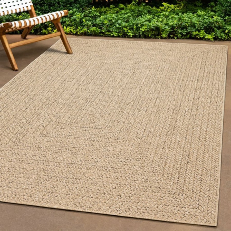 Tapis ZIZUR 240x340 cm aspect de jute intérieur et extérieur