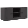 Meuble TV noir 99x39x44 cm acier