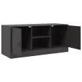 Meuble TV noir 99x39x44 cm acier