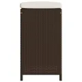 Tabourets de bar jardin coussins lot de 4 marron résine tressée