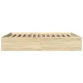 Cadre de lit sans matelas chêne sonoma 150x200 cm