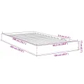 Cadre de lit sans matelas chêne sonoma 100x200 cm
