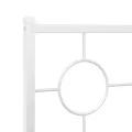 Cadre de lit métal sans matelas et pied de lit blanc 193x203 cm
