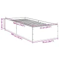Cadre de lit sans matelas chêne sonoma 75x190 cm