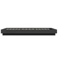 Cadre de lit avec lumières LED sans matelas noir 100x200 cm