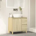 Armoire salle de bain chêne sonoma 65x33x60 cm