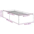 Cadre de lit sans matelas blanc 90x200 cm