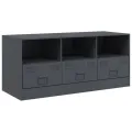 Meuble TV anthracite 99x39x44 cm acier