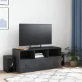 Meuble TV anthracite 99x39x44 cm acier