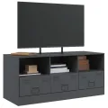 Meuble TV anthracite 99x39x44 cm acier