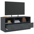 Meuble TV anthracite 99x39x44 cm acier