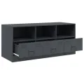 Meuble TV anthracite 99x39x44 cm acier