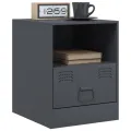 Tables de chevet 2 pcs anthracite 34,5x39x44 cm acier