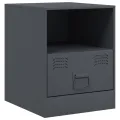 Tables de chevet 2 pcs anthracite 34,5x39x44 cm acier