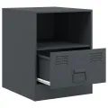 Tables de chevet 2 pcs anthracite 34,5x39x44 cm acier