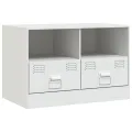 Meuble TV blanc 67x39x44 cm acier
